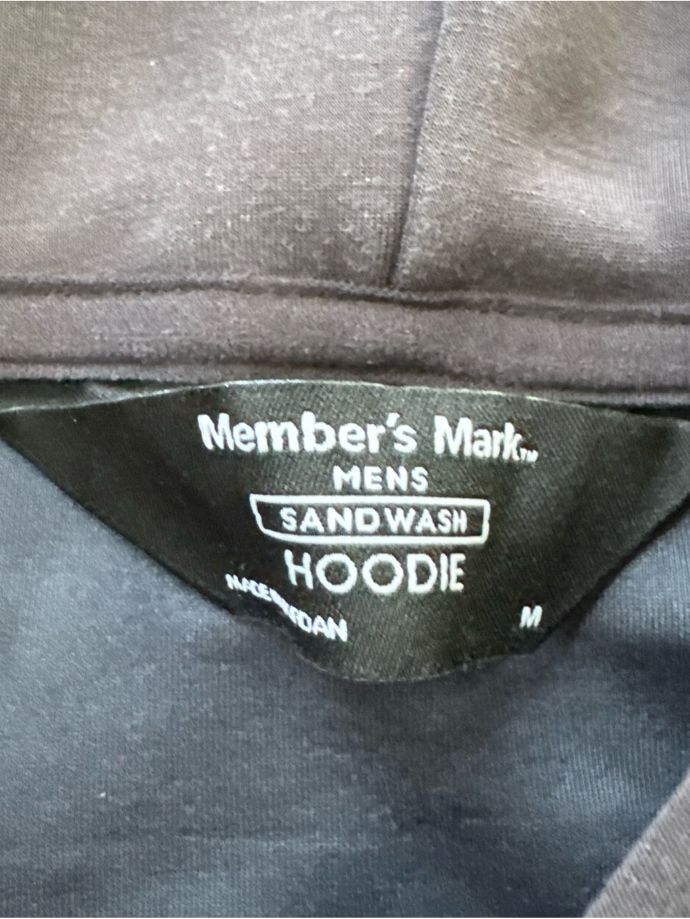 Members Mark Men's Medium Sandwash Pullover Hoodie Good Condition! View 6